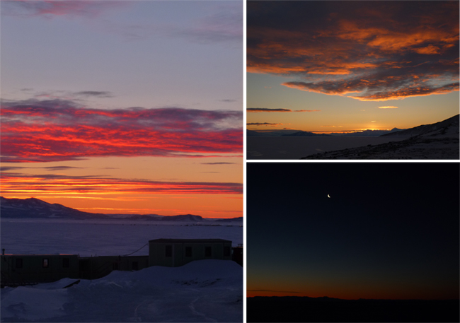 Couchers de soleil en Antarctique