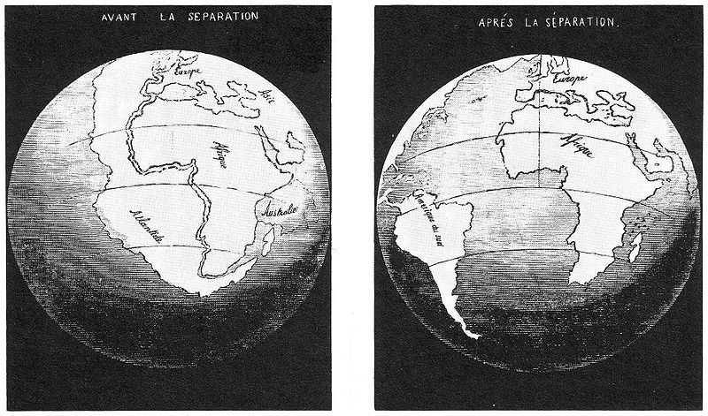 Dérive des continents par Snider-Pellegrini