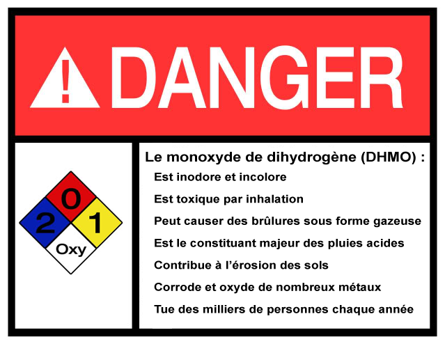 Monoxyde de dihydrogène Monoxyde de dihydrogène