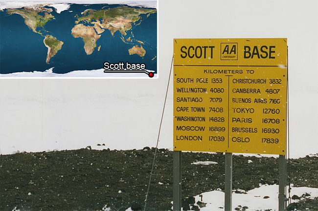 Distances depuis Scott Base